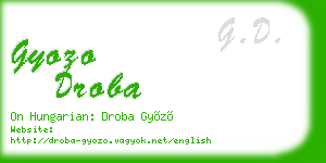 gyozo droba business card