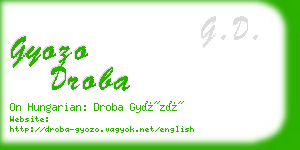 gyozo droba business card